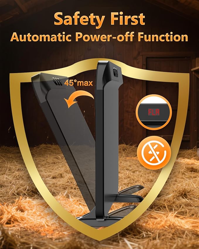 TIMEBAL 2025 Smart Chicken Coop Heater with Adjustable Temperature Remote Control, 200 Watts Radiant Heat Flat Panel Heaters for Winter Heating,Adaptable to Timer and Temp Controllers (Black)