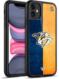 Head Case Designs Officially Licensed NHL Half Distressed Nashville Predators Gel Armor Case [Military Grade Drop Protection] Compatible with Apple iPhone 11