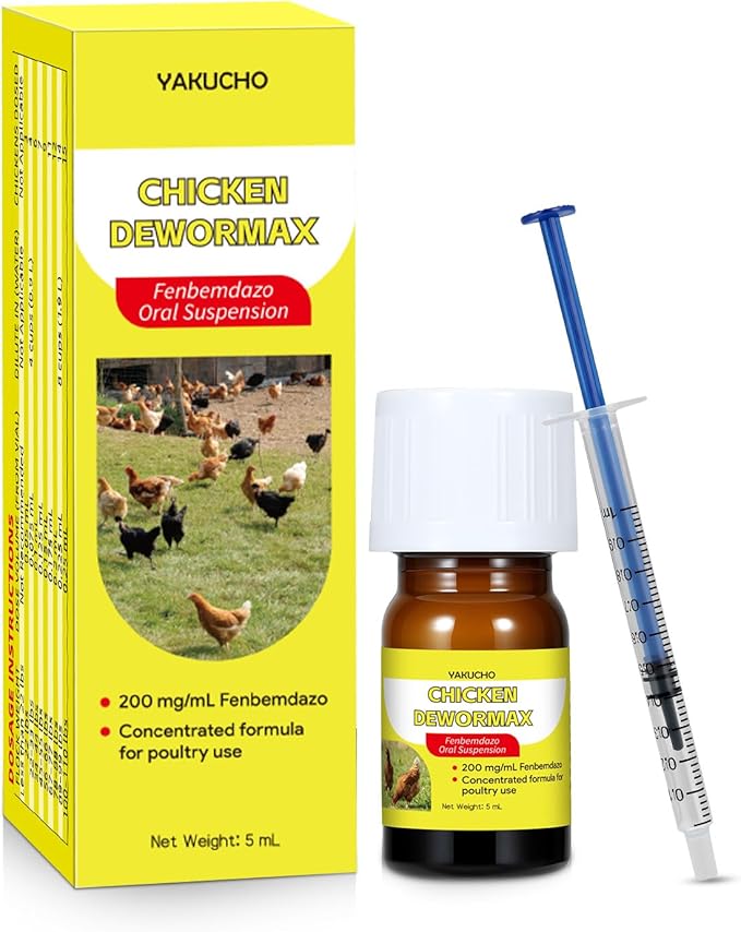 Yakucho Dewomax for Chickens, Digestive Support Liquid - Natural Gut Balance Formula for Chickens, Egg Safe, Easy to Aadminister – 5 mL