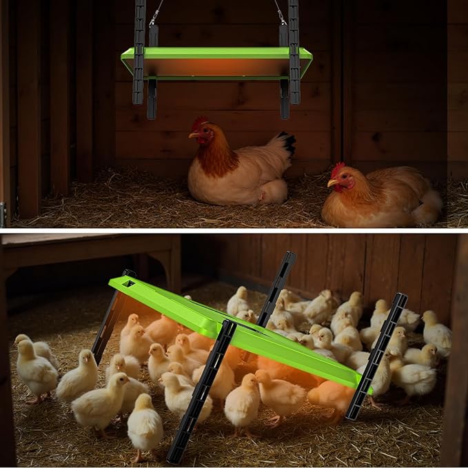 Smart Chick Brooder Heating Plate,12"x16" Adjustable Chicken Coop Heater for 20 Baby Chicks,75 Watts Chick Heater Adaptable to Timer and Temp Controllers for Keeping Poultry Warm,UL-Compliant