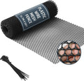 Plastic Wire Mesh Fence, 1.3ft x 50ft /15.7in x 600in Plastic Chicken Wire Fence Mesh Versatile Plastic Fencing Wire Netting Poultry Animal Barrier Fence with 150 Zip Ties for Garden & Farm, Black