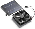 Zunate Solar Powered Fan, 20W IP65 Solar Panel Fan Kit, Window Exhaust for Outside Small Chicken Coops Greenhouses