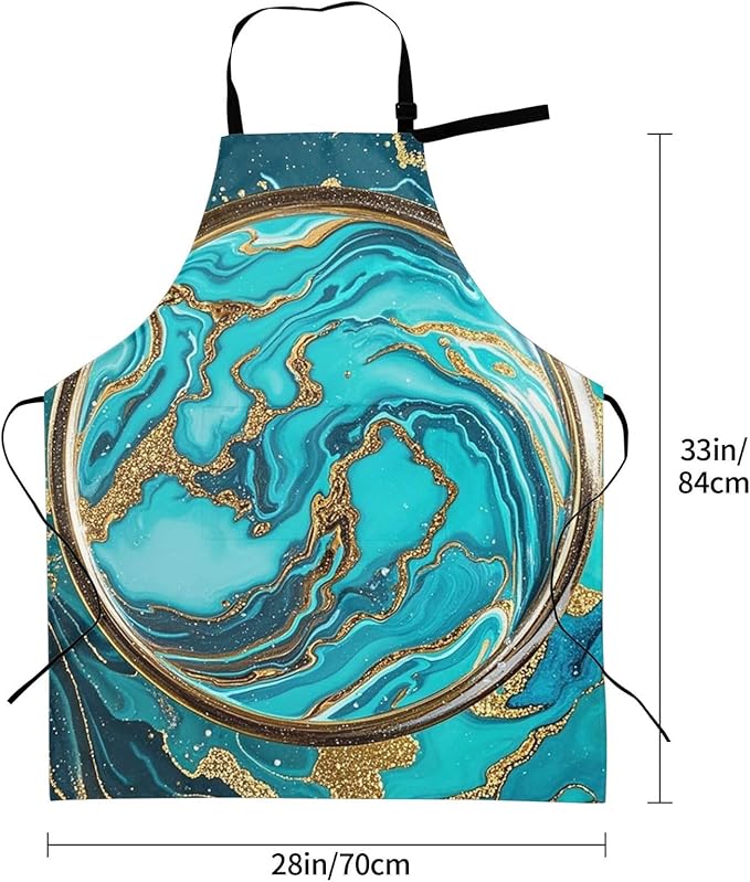 Waterproof Apron Adjustable Bib for Women Men Vintage Nautical White Ship Cooking Aprons Chef Bibs with 2 Pocket