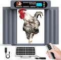 Automatic Chicken Coop Door, Extra Large Size, Anti-Pinch Design,Programmable Timer & Light Sensor Modes, Large LCD Display, Solar Powered Auto Chicken Door Opener with Remote Control (50m)