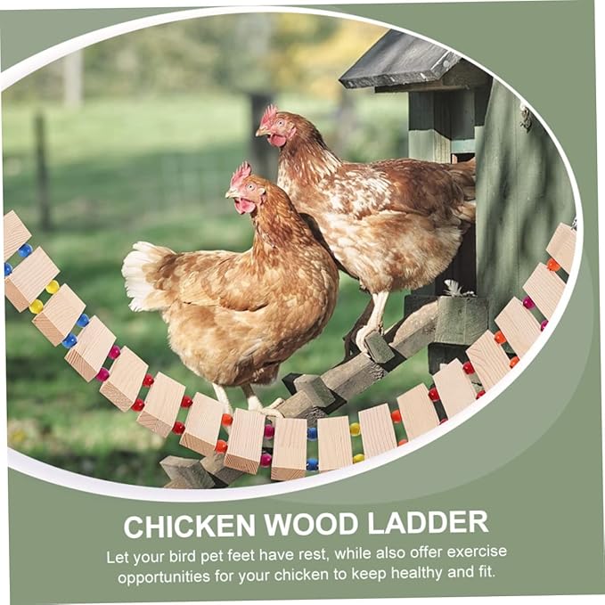 BESPORTBLE Chicken Swing Ladder Toy Roosting Ladder for Hens Coop Swing for Chicks Chicken Perch Toy