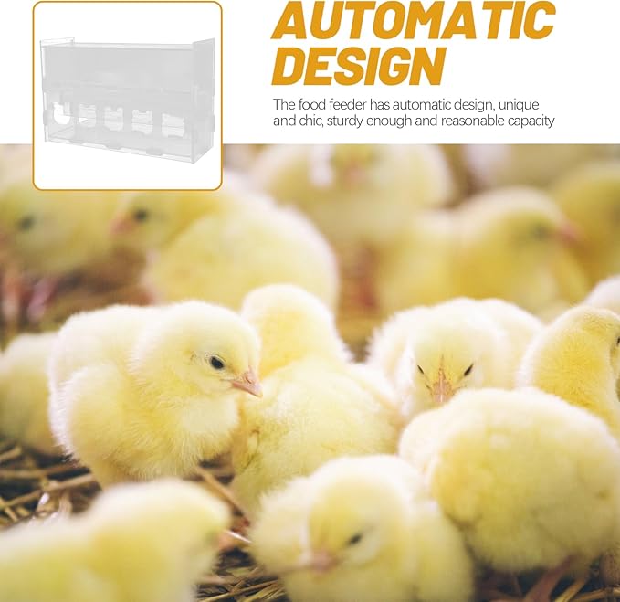 Happyyami Chickens Chicken Feeders No Waste Feeding System Poultry Feeder Automatic