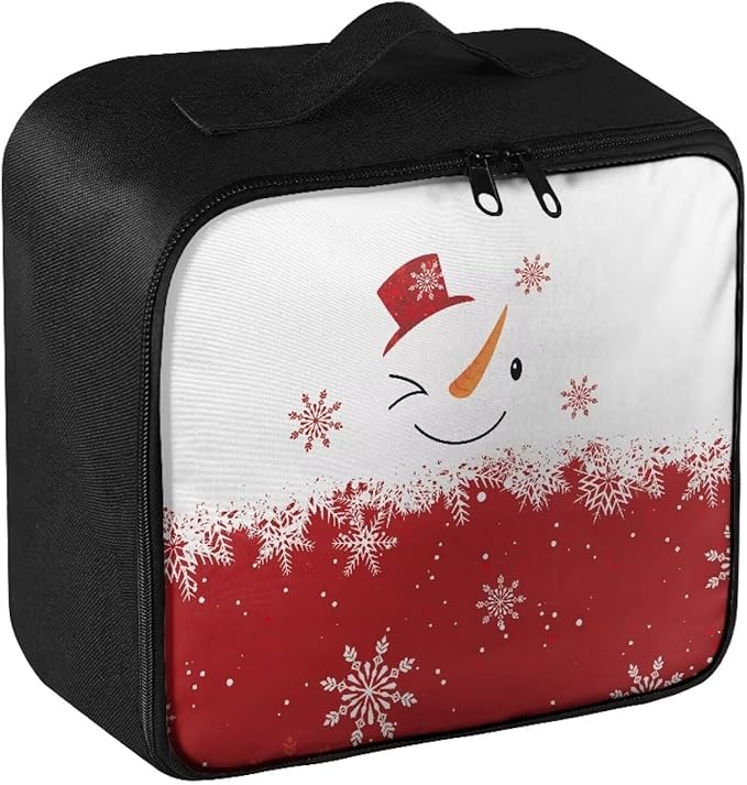 Rnyleeg Cute Empty First Aid Bag Emergency Medical Kit for College Dorm Christmas First Aid Kit for Car Medication Organizer for Home Snowman