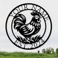 Personalized Chicken Coop Metal Sign,Custom Chicken Farm Metal Wall Art,Personalized Chicken MetalSign, Metal Chicken Farmhouse Sign,Hen House Sign, Funny Chicken Farm Decor (Style B)