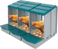 Chicken Nesting Box, 4 Compartments Laying Boxes for Hens, Nest Box for Chicken Duck Poultry Coop, Wall Mount Chickens Roosting Boxes, Protect Collect Egg (Green)