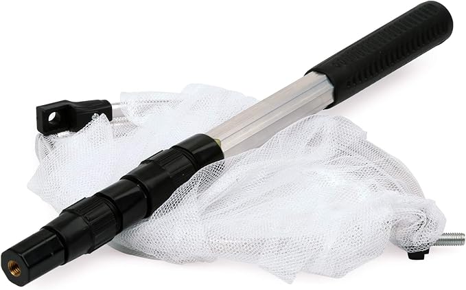 Butterfly Net with 12" Ring, 24" Net Depth, Handle Extends to 36 Inches (12" Ring, 36" Handle)