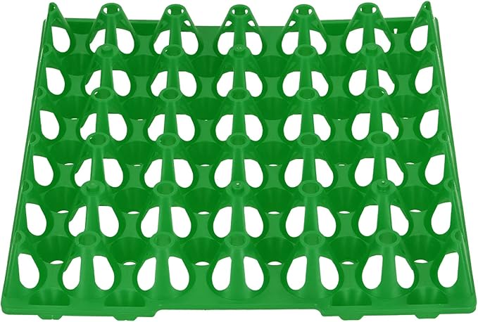 Pwshymi Plastic Egg Flats Stackable 30 Cell Holder Tray for Egg Storage Transport Home Farm Supplies for Chicken Egg-5PCS (Green)