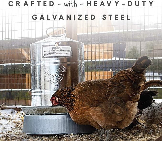 Harris Farms Double Wall Poultry Drinker|Automatic Poultry Water|5 Gallons