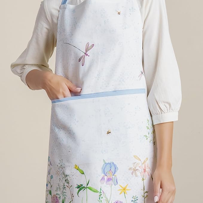 Maison d' Hermine 100% Cotton Apron for women with Pocket Kitchen Chef Apron for Men Cooking Easter Decorations