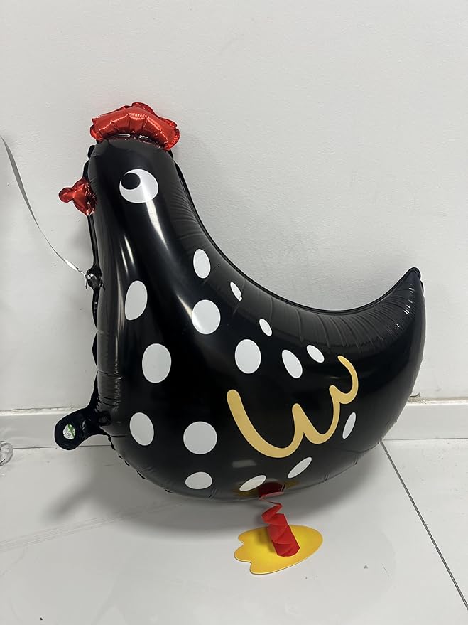 8pcs walking chicken animal balloons,white and black chicken walking balloons animals birthday party decorations supplies