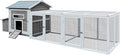 118＂ Large Wooden Chicken Coop Walk-in Poultry Cage with Free-Range Doors, Nesting Box,Leakproof Pull-on Tray,Outdoor Hen House Poultry Cage,for Yard Farm