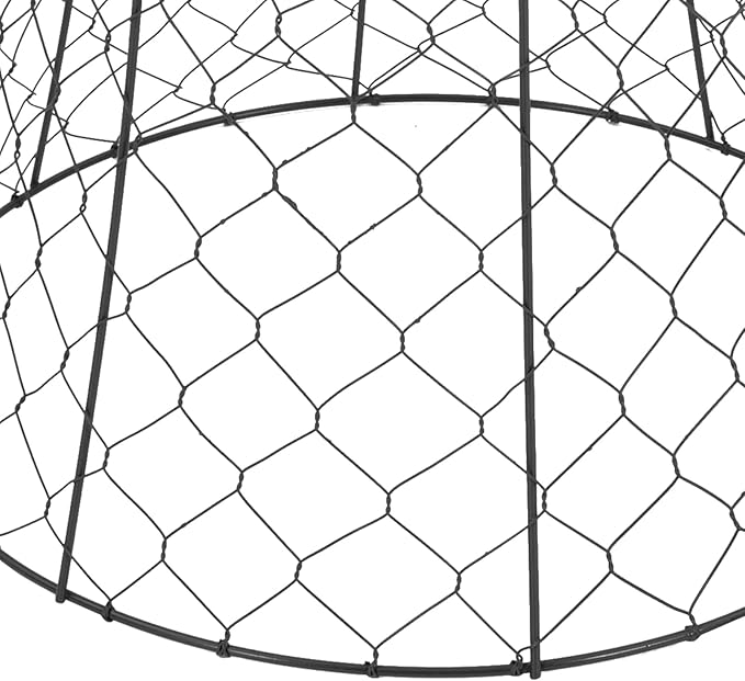YIYIBYUS Garden Chicken Wire Cloche, 12.99" Diameter x 15.75" Height Plant Protective Covers Metal Cage Plant Protector Cover for Gardens, Parks, Yards, Balconies, Farms (10pcs, Black)