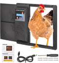 Programmable Automatic Chicken Door with Timer and LCD Display Double Power Supply(USB Charging/Battery Holder) Weatherproof Chicken Coop Door Anti-Pinch Protection for Poultry-Black