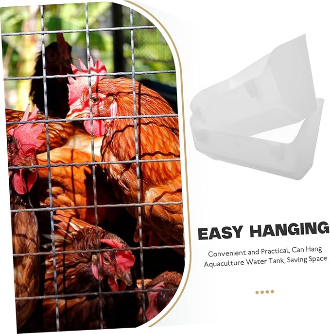 YARNOW 2pcs Hanging Chicken Feeder and Waterer Plastic Chick Feeder Deep Design for Poultry Farms Prevents Leakage and to Clean and Refill