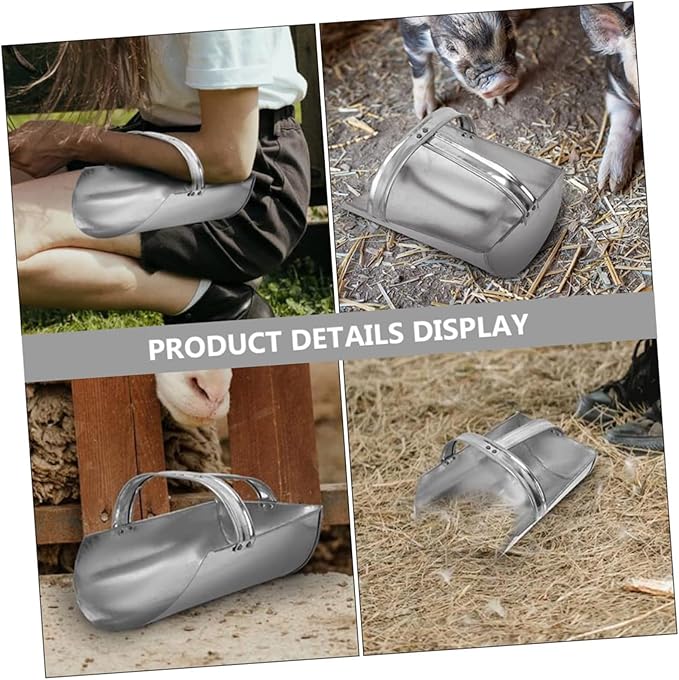 Poultry Farm Scoops Heavy Type Iron Big Feed Capacity Ergonomic Grip Rusts Coating Simplified Farm Scoops