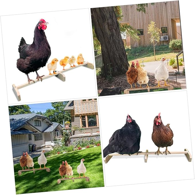 SUPVOX 1piece Wooden Chicken Roosting Bar Secure Bird Stand Bird Cage Perch Cage Accessory Parakeet Accessories
