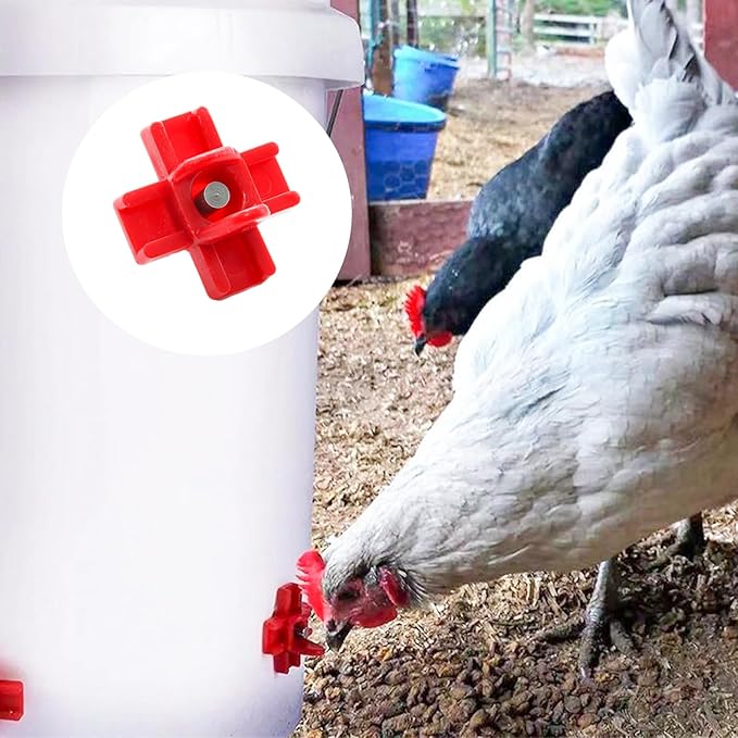 12 Pcs Horizontal Chicken Waterer Nipples, Automatic Chicken Water Feeder for Outdoor Use