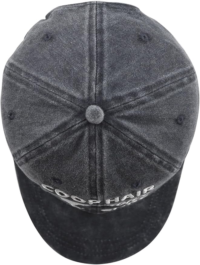 Coop Hair Don't Care Hat Hat for Men Women, Funny Adjustable Cotton Embroidered Farm Chicken Lovers Baseball Cap