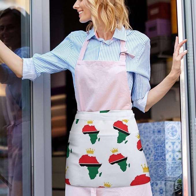 Waterproof Half Waist Apron Kitchen Chef Apron for Cooking Server Waitress