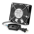 AC Axial 110V 120V 120mm x 38mm Dual Ball Big Airflow Fan for DIY Window Exhaust, Kitchen, Chicken Coop Ventilation, Electric Radiator, Greenhouse, Small Box Cooling