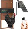 Automatic Chicken Coop Door Solar Powered with Timer&Light Sensor Remote Control 4Modes,Adjustable Anti-Pinch Strength&Weather Poof