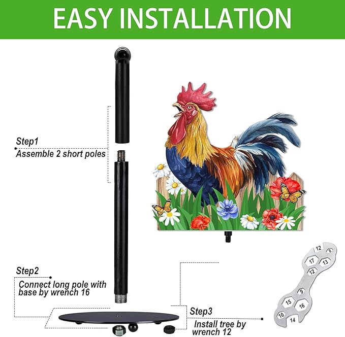 Rooster Paper Towel Holder, Rooster Decor for Countertop Cute Farmhouse Home Table, Housewarming Birthday Gifts for Farm