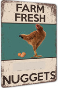 HIDEGRASS Vintage Metal Signs Chicken Coop Signs for Farm Yard Decor, Farm Tin Signs for Decor 8 X 12 Inch