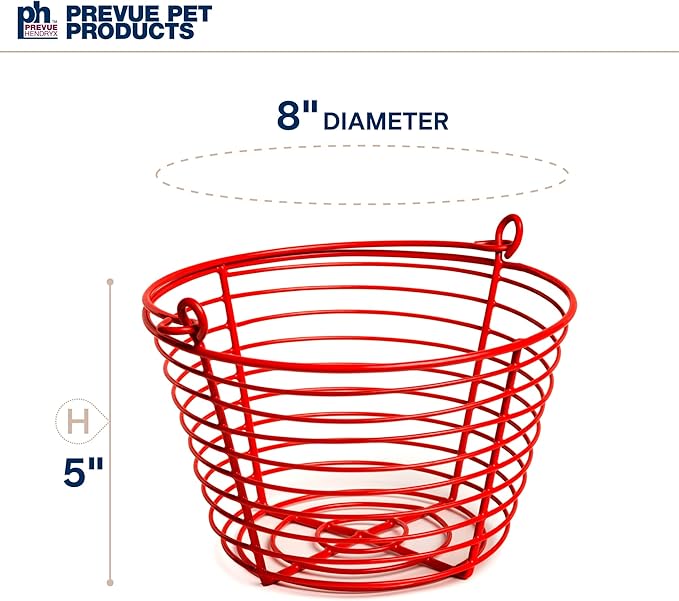 Prevue Pet Products 7.88 Inch Red Egg Basket 468