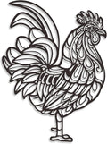 Rajukit Rooster Kitchen Decor - Chicken Decor & Premium Metal Rooster Wall Decor Durable Metal Chicken Gift for Christmas Thanksgiving Housewarming - (14.5"x10.8")