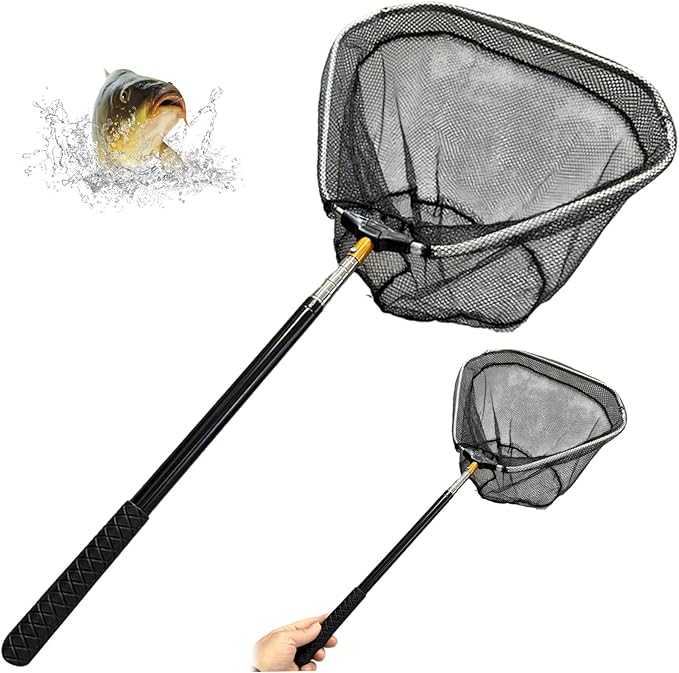 Chicken Net, Stainless Steel Retractable Chicken Catcher Extend to 16-58 Inch, Functional Fishing Net for Poultry, Butterfly
