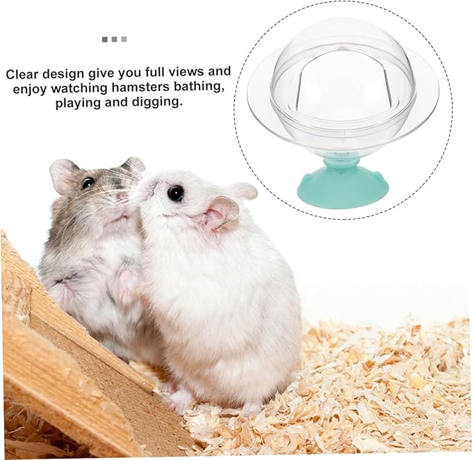 Hamster Bathroom Sand Bath Container for Small Pets Dual-use Washroom and Sauna Room Easy to Clean Design for Gerbils Dwarf Hamsters and Guinea Pigs