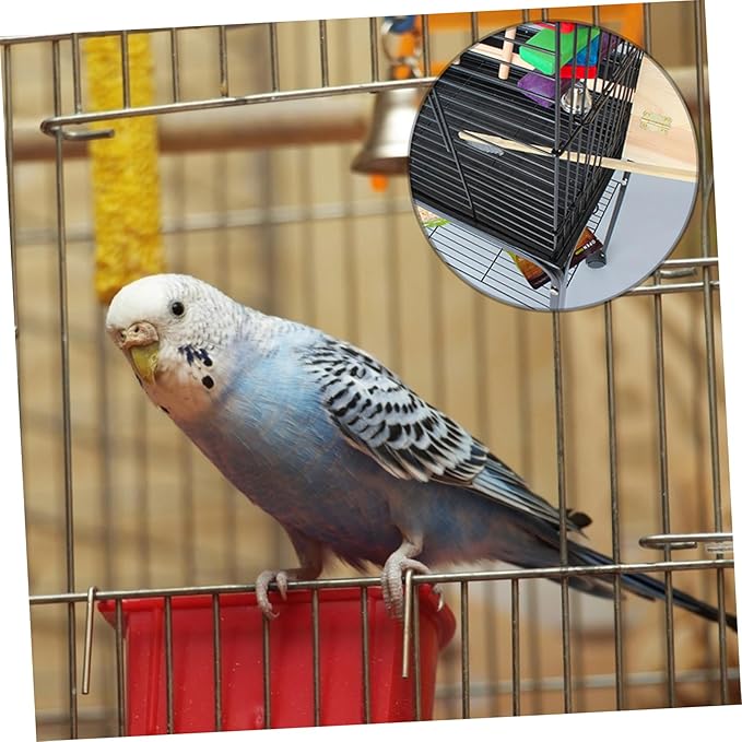 2pcs Set Birdcage Brush Grooming Cleaner Bird Cages Bird Poop Pet Bird Cleaning Brush Bird Cage Accessories Parrot Cage Accessory Bird Cage Brush Stainless Steel