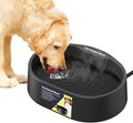 Heated Water Bowl for Dogs and Cats,Large Heated Dog Bowl with Chew Resistant Power, Waterproof Heated Pet Bowls for Outside in Winter,Provide Warmable Water for Dogs, Cats,Birds, (Black