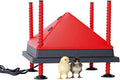 RentACoop 12x12” Adjustable Heating Plate with Bonus Foldable Anti-Roost Cone for up to 20 Chicks | Chick Brooder Heat Plate – Energy-Efficient 22-Watt Chick Heater - Safer Than Heat Lamps