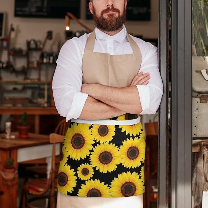 Server Waitress Waist Apron Cooking Kitchen Restaurant Aprons for Women Men