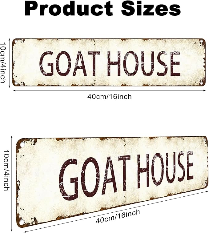 Funny Goat Metal Sign - Humorous Farmhouse Decor for Home/Office/Man Cave - Rustic Durable 4"x16" Wall Art - Gift for Goat Lovers and Animal Enthusiasts