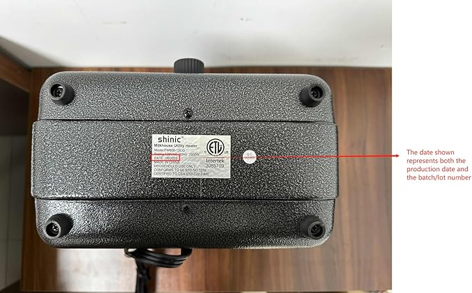 Shinic Space Heater,1500W Milkhouse Heater with Thermostat, Stay Cool Durable Metal Housing, Overheat protection, 3-Prong Plug, Tip-Over Auto Shut Off, Utility Heater for Garage, Bedroom, Greenhouse