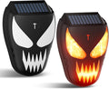 Solar Coyote Deterrent Predator Lights - Nocturnal Animal Repeller with Red LED Flashing Lights for Chicken Coop, Yard & Garden Protection Against Raccoons, Foxes, Deer, Skunks, Hawks 2 PCS