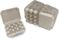 Henlay Quail Egg Cartons - Recycled Cardboard Paper Pulp 3x4 Square Style - Holds One Dozen Eggs (30)