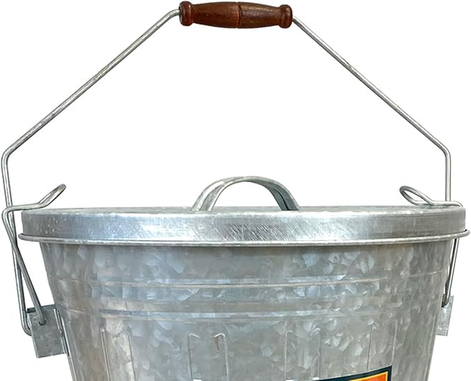 Woodlink Rustic Farmhouse Seed Container & 10 lbs. Waste Free Seed | Galvanized Metal Bird Seed Storage Bucket with Scoop & Lid | Waste-Free Wild Bird Seed Blend for Clean Feeding, 16.5 Qt Capacity