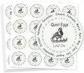 320 Pcs Quail Farm Fresh Eggs Stickers, 2 Inch Round Unwashed Eggs Carton Labels Sticker PET Adhesive Egg Packaging Stickers for Box Container Carton Farm Supplies