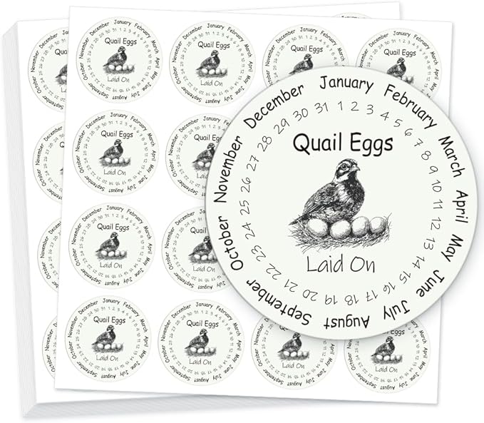 320 Pcs Quail Farm Fresh Eggs Stickers, 2 Inch Round Unwashed Eggs Carton Labels Sticker PET Adhesive Egg Packaging Stickers for Box Container Carton Farm Supplies