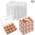 100 Pack 3x4 Plastic Egg Cartons Cheap Bulk 12 Count Clear, Reusable & Sturdy Design Eggs Carton Bulk Perfect for Family, Farm, Markets, Display (Egg Storage Containers)