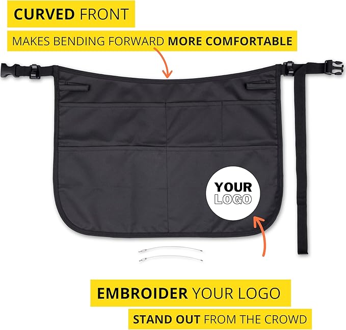 5-Pocket Waterproof Professional Cleaning Apron. Made for Pro Cleaners. Like a Cleaning Caddy Around Your Waist