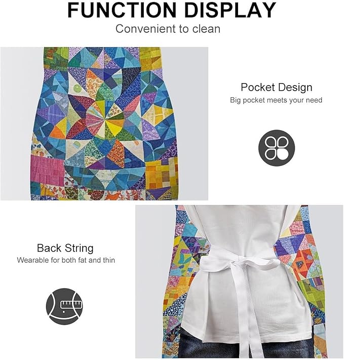 Waterproof Apron Adjustable Bib Aprons with Pockets Orange Cat Sleeping Apron Kitchen Aprons for Women Men