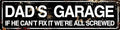Retro Tin Metal Sign Dad'S Garage Statement Farmhouse Bathroom Wall Decor for Home Vintage Bar or Dorm Unique Gift Idea for Friends 4x16 in